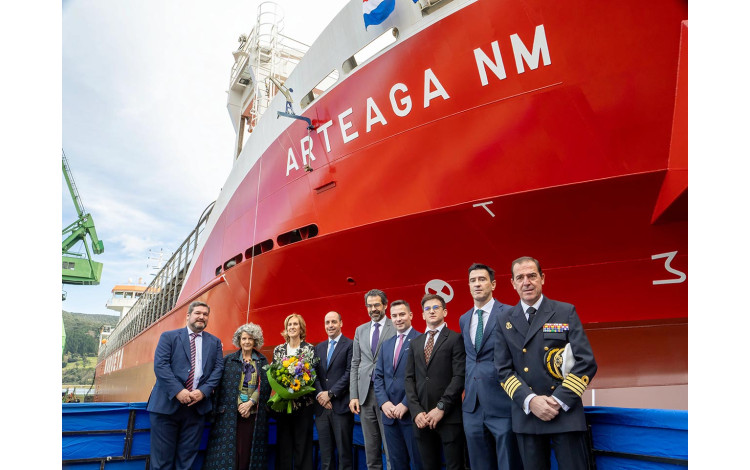 Astilleros Murueta christens its fourth diesel-electric propulsion vessel for MAAS